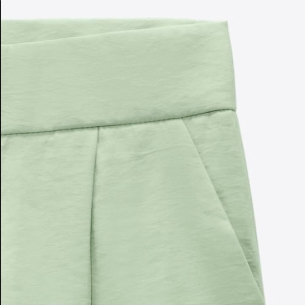 Zara High Waist Wide Leg Trousers Sea Green - Picture 9 of 12